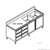 Modular Systems DSC-2400R-H KITCHEN TIDY CABINET WITH DOUBLE RIGHT SINKS