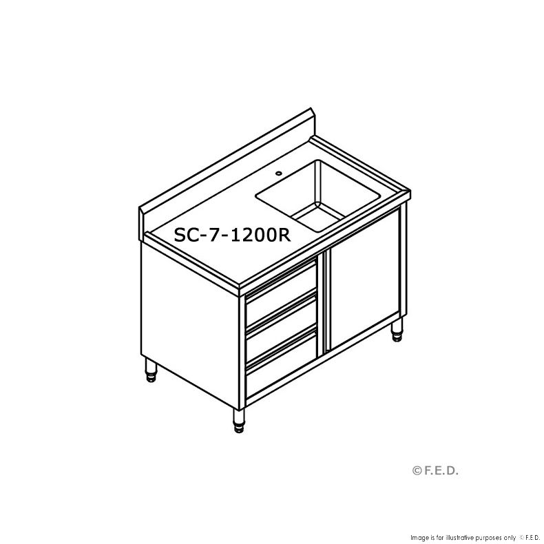 Modular Systems FSC-7-1200R-H CABINET WITH RIGHT SINK