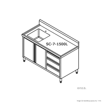 Modular Systems SC-7-1500L-H CABINET WITH LEFT SINK