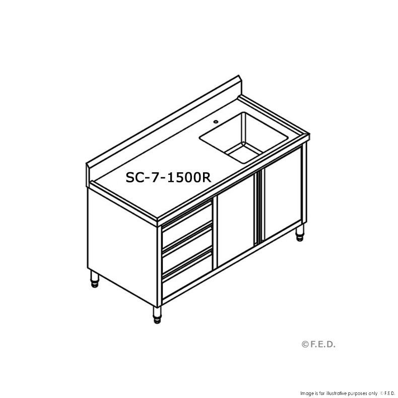 Modular Systems SC-7-1500R-H CABINET WITH RIGHT SINK