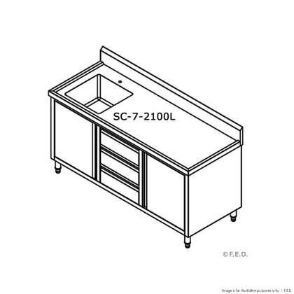 Modular Systems SC-7-2100L-H CABINET WITH LEFT SINK