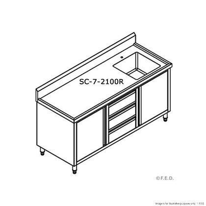 Modular Systems SC-7-2100R-H CABINET WITH RIGHT SINK