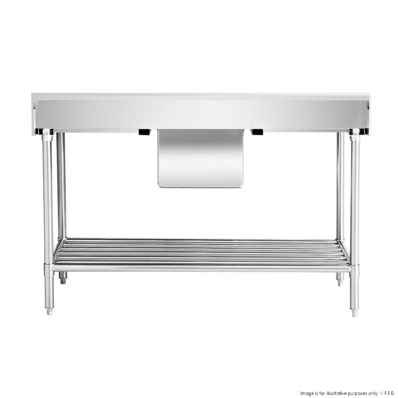 Single Centre Sink Bench & Pot Undershelf SSB6-1500C/A