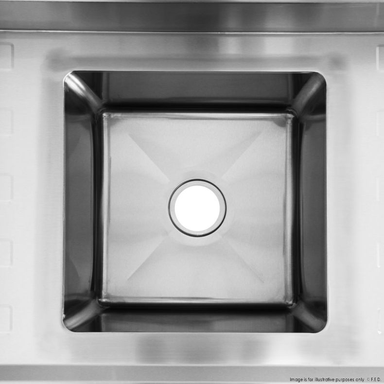 Single Centre Sink Bench & Pot Undershelf SSB6-1500C/A