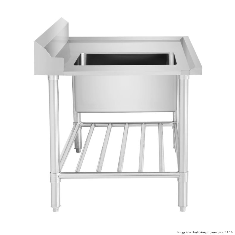 Left Inlet Single Sink Dishwasher Bench SSBD7-1200L/A