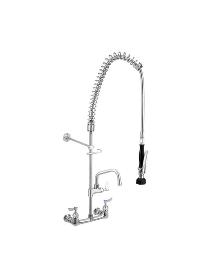 3monkeez T-3M53449 Stainless Steel Exposed Wall Mounted Pre-Rinse Unit With Pot Filler - 6”