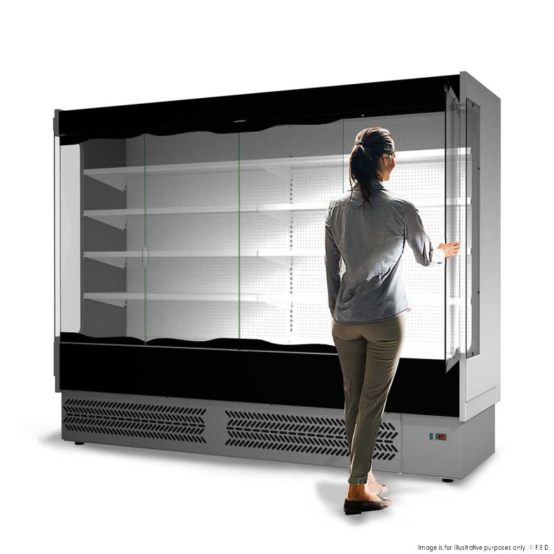 Tecnodom TDVB80-CA-250 Vulcano Supermarket 4 Door Open Display 2580mm Wide