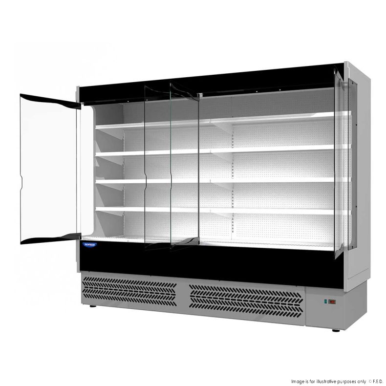 Tecnodom TDVB80-CA-250 Vulcano Supermarket 4 Door Open Display 2580mm Wide