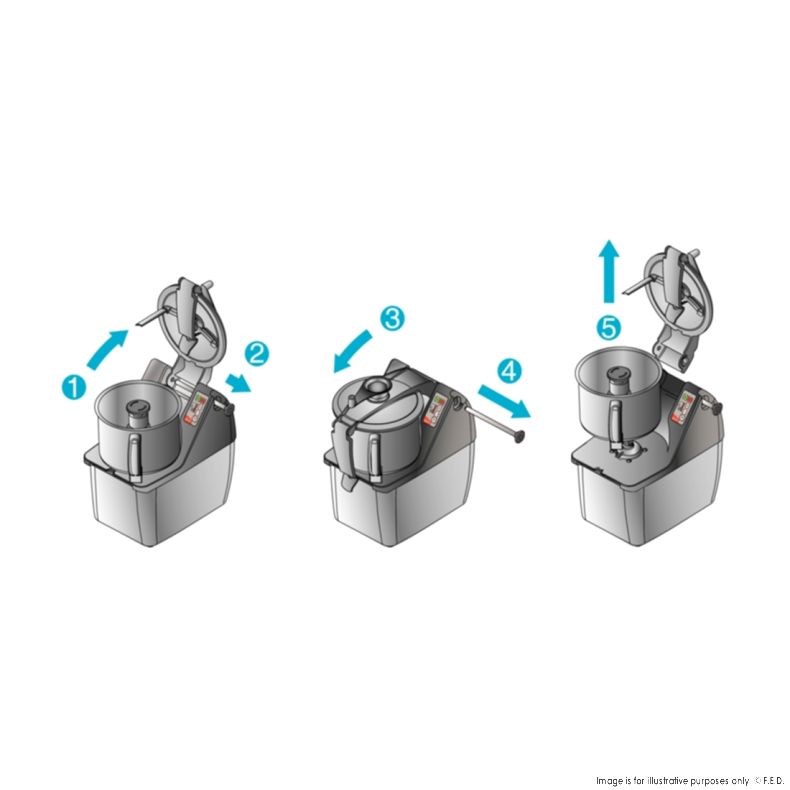 Dito Sama Combined cutter and vegetable slicer - 4.5 LT - VARIABLE SPEED - TRK45
