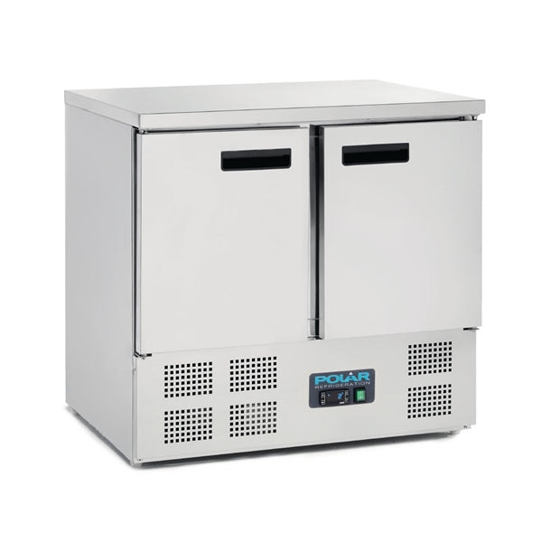 Polar G-Series Double Door Counter Fridge 240Ltr - 155W. Total usable capacity: 201 Ltr. R600a