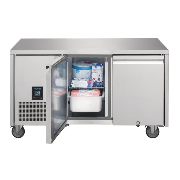 Polar U-Series Premium Double Door Counter Freezer 267Ltr - 605W. Total usable capacity: 196 Ltr. R290.