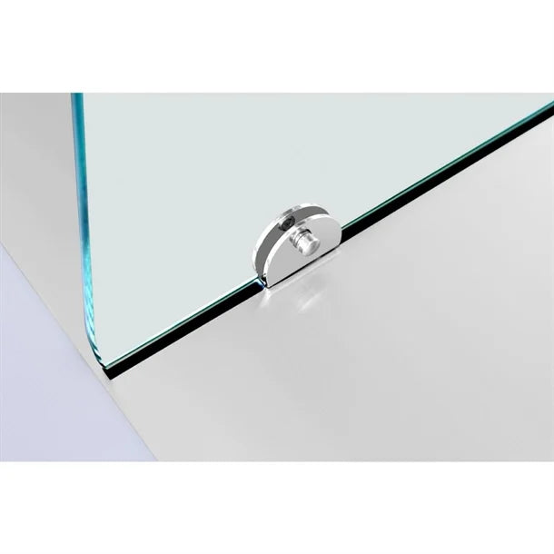 Polar U-Series GN Saladette Counter with Square Sneeze Guard 2 Door - 300W. Capacity: 2 x 1/1 GN. R600a