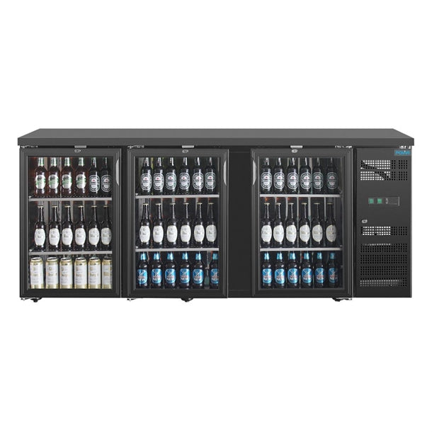Polar U-Series Back Bar Cooler 3 door Display - Polar U-Series Back Bar Cooler 3 door Display