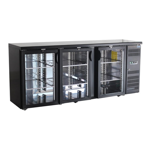 Polar U-Series Back Bar Cooler 3 door Display - Polar U-Series Back Bar Cooler 3 door Display