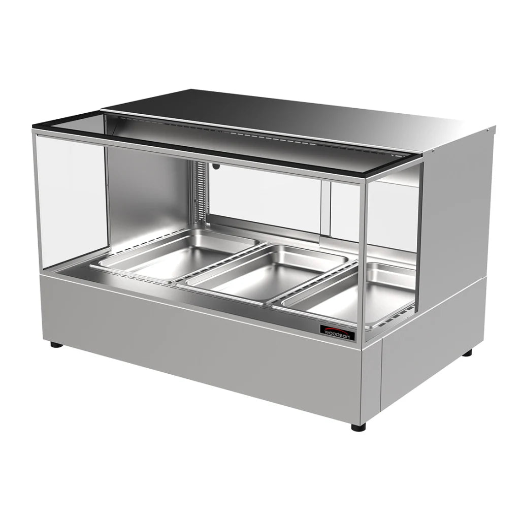 Woodson 3 Module Heated Square Glass Chicken Display W.HFHSQ23