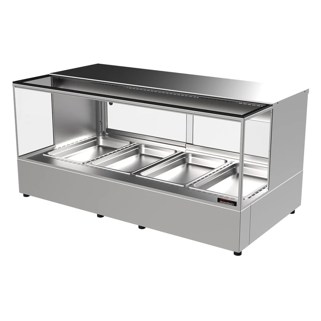 Woodson 3 Module Heated Square Glass Chicken Display W.HFHSQ23