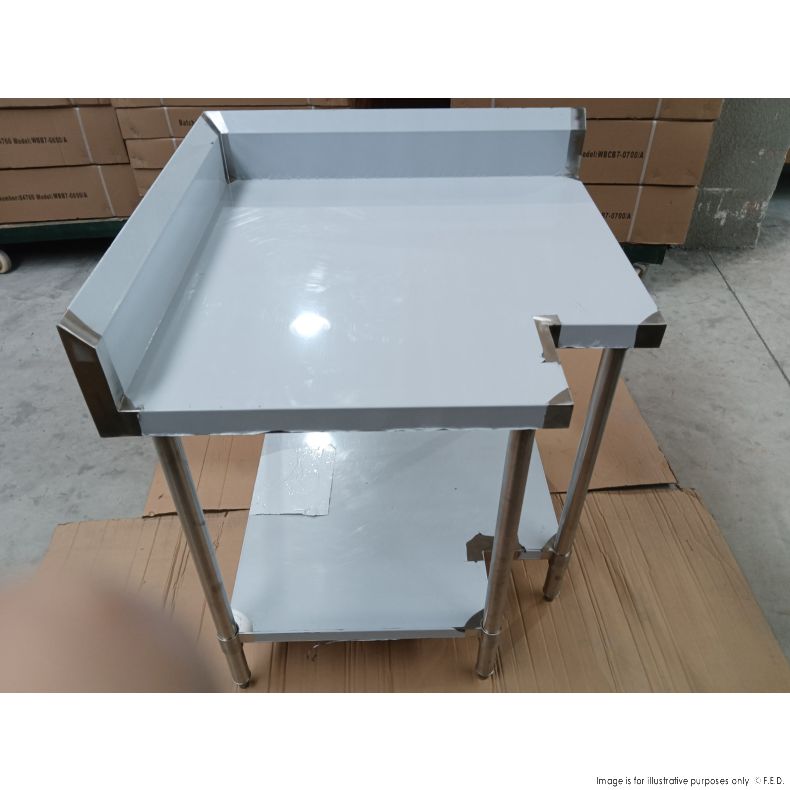 WBCB7-0900/A - Corner Workbench, 150mm Splashback & Undershelf 900x900x900mm