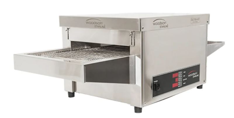 Woodson / W.CVS.SE.20 / Snackmaster Conveyor Oven, 305mm belt width (20A) - 4.8kW / 46Kg / W1000 x D445 x H465 / 1Y Warranty