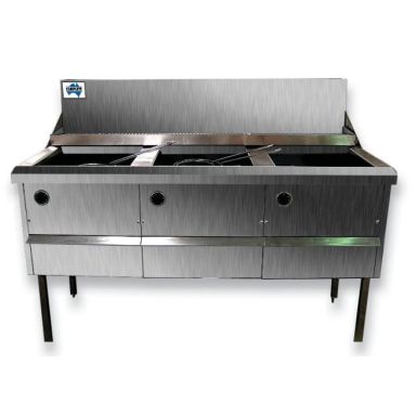 FED WFS-3/22 Gas Fish and Chips Fryer Three Fryer 1960mm