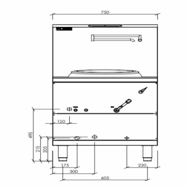 Luus WV-1A Fo-San Gas Waterless Wok 750mm