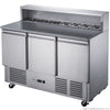 FED-X XGNS1300E Three Door Salad Prep Fridge with Marble Top 8  x 1/6th Gn pans