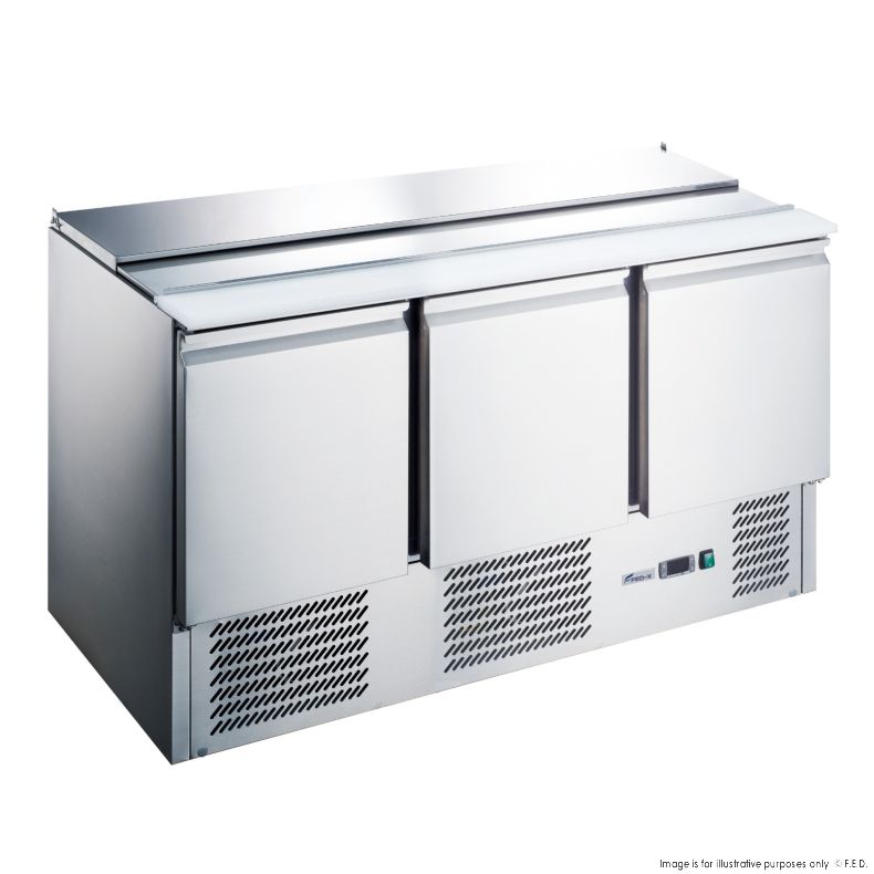 FED-X Three Door Salad Prep Fridge - XGNS1300S
