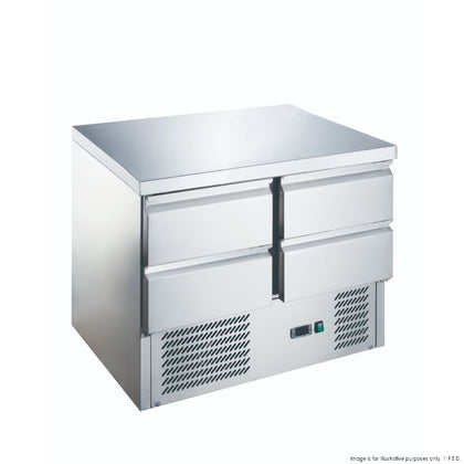 FED-X XGNS900-4D our Drawer Compact Workbench Fridge 220L 903mmW