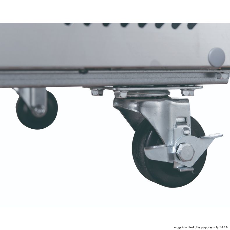 FED-X Two Door Salad Prep Fridge with Marble Top - XGNS900E