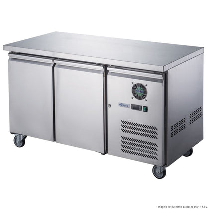FED-X XUB6F13S2V S/S Two Door Bench Freezer 228L W1360