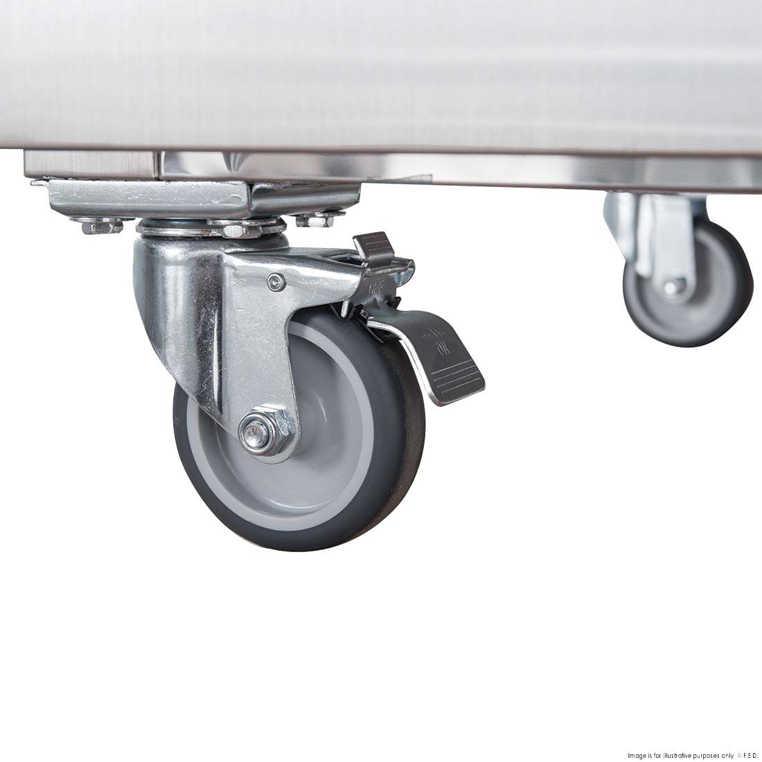 FED-X XURF600S1V S/S Two Door Upright Freezer 600L W660mm