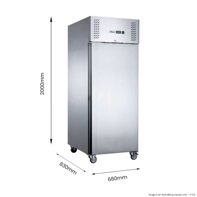 FED-X S/S Single Door Upright Fridge - XURC650SFV - Catering Sale