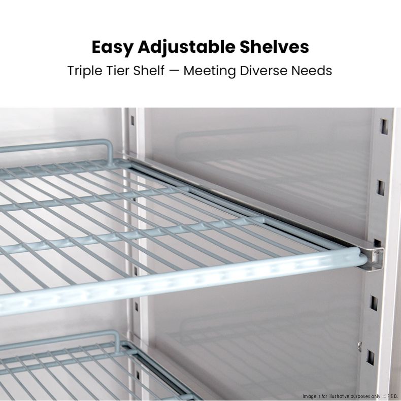 FED-X S/S Single Door Upright Freezer XURF650SFV - Catering Sale