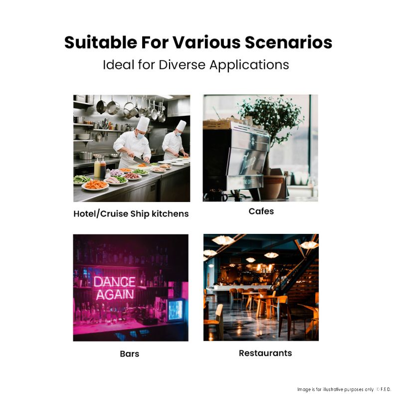 FED-X S/S Two Full Glass Door Upright Freezer - XURF1410G2V - Catering Sale