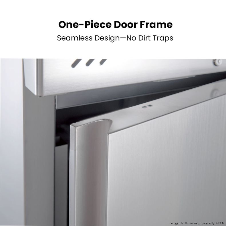 FED-X S/S Two Door Upright Fridge - XURC650S1V - Catering Sale