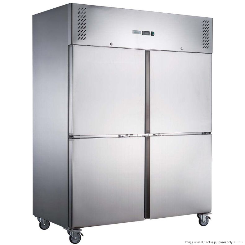 FED-X S/S Four Door Upright Freezer - XURF1200S2V - Catering Sale