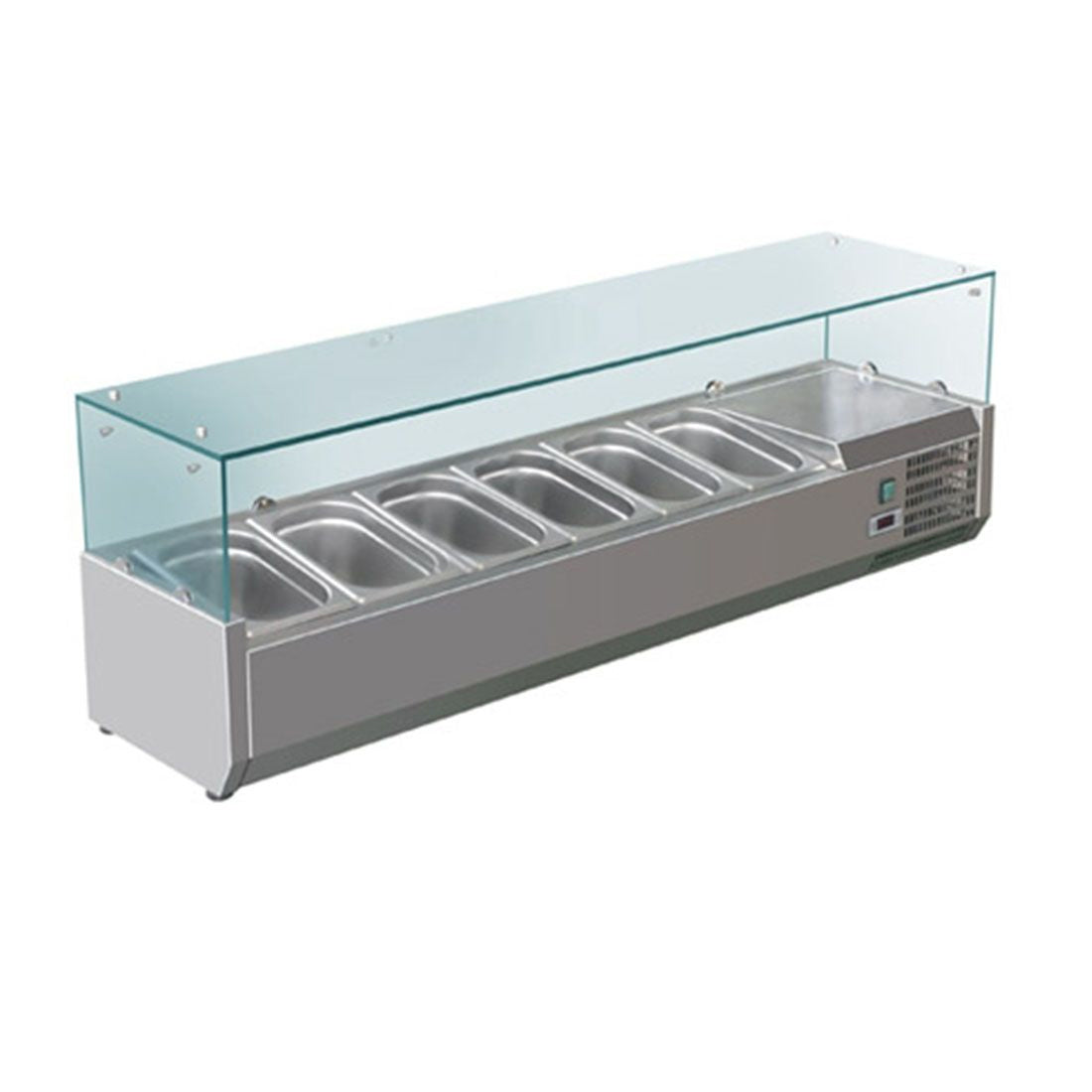 FED-X XVRX1500/380 Flat Glass Salad Bench W1500mm