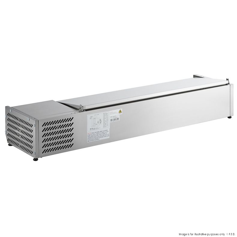FED-X Salad Bench with Stainless Steel Lid - XVRX1500/380S - Catering Sale
