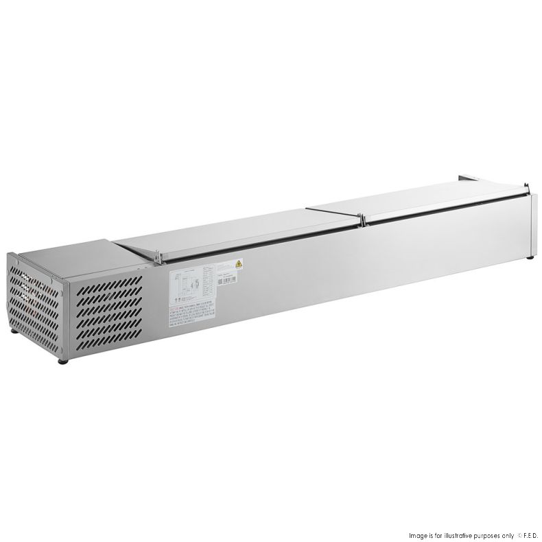 FED-X Salad Bench with Stainless Steel Lids - XVRX2000/380S - Catering Sale