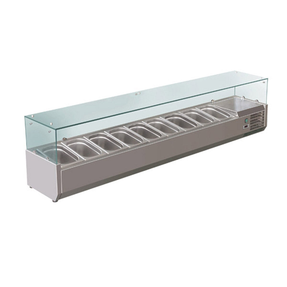 FED-X XVRX2000/380 Flat Glass Salad Bench W2000mm
