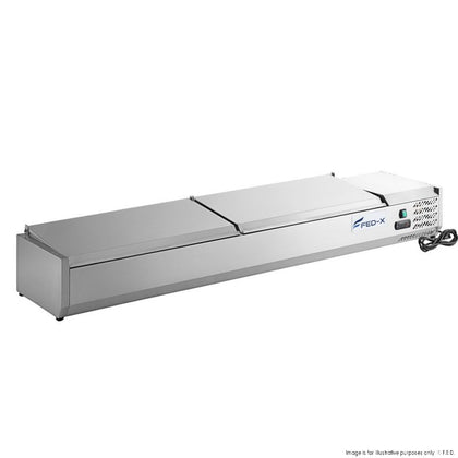 FED-X XVRX2000/380S Salad Bench with Stainless Steel Lids W2000mm