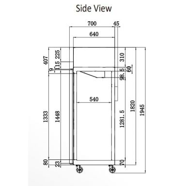 ATOSA YBF9206 Compact Single Door Upright Fridge 410L