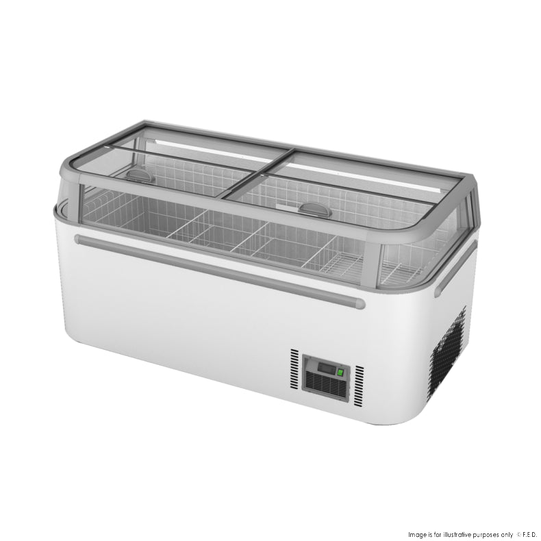 Thermaster Supermarket Island Freezer with Glass Sliding Lids ZCD-L145G
