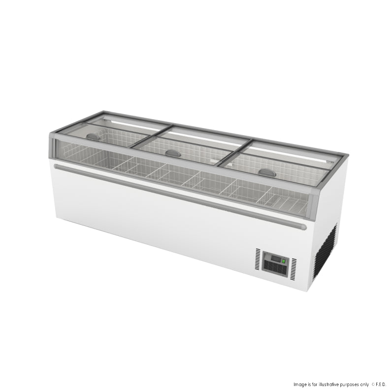 Thermaster Supermarket Island Freezer with Glass Sliding Lids ZCD-L250G