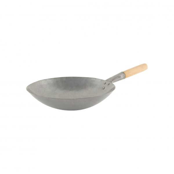 CHEF INOX WOK-IRON 400mm WOOD HDL