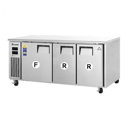 Everest B180C-3FRRS-E Side Mount Undercounter Dual Temp 1/3 Freezer (Frz: 177L/Ref: 275L)