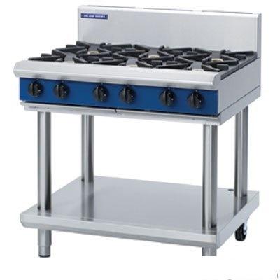 Blue Seal G516D/C/B/A-LS 900mm 6 Burner Gas Cook Top on Legs with Lower Shelf - Catering Sale