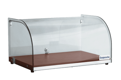 EXQUISITE CD series Glass Ambient Cake Display CD50 Walnut