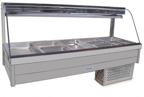 Roband CRX25RD CURVED GLASS COLD FOOD DISPLAY BARS - 10A / W1680-D615-H750 mm