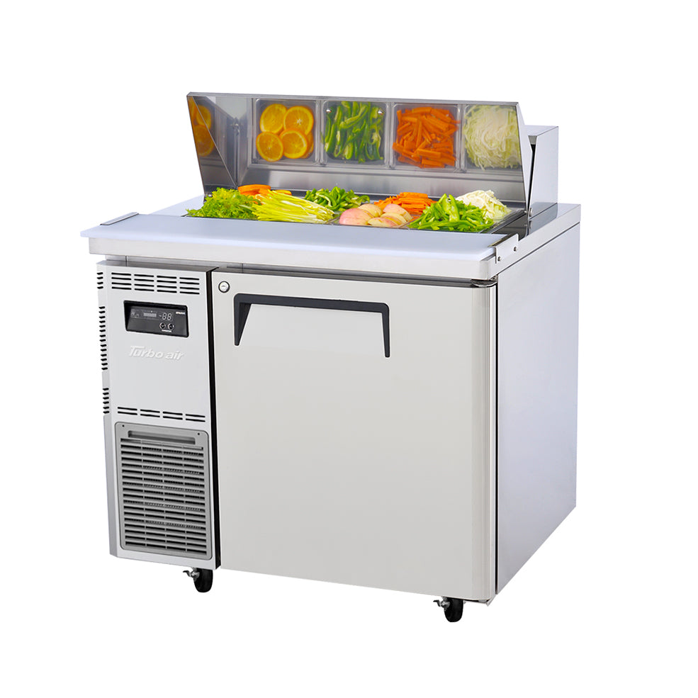 Turboair KHR 9-1 One Door Salad Side Prep Hood Lid Bench Fridge - 900mm - Catering Sale