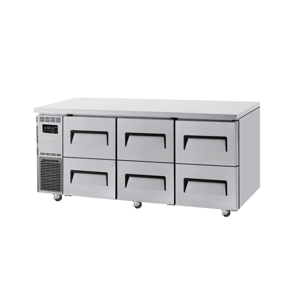 Turbo Air KUR18-2D-6-N(HC) 1800mm Under Bench Fridge  Six Drawers 538L